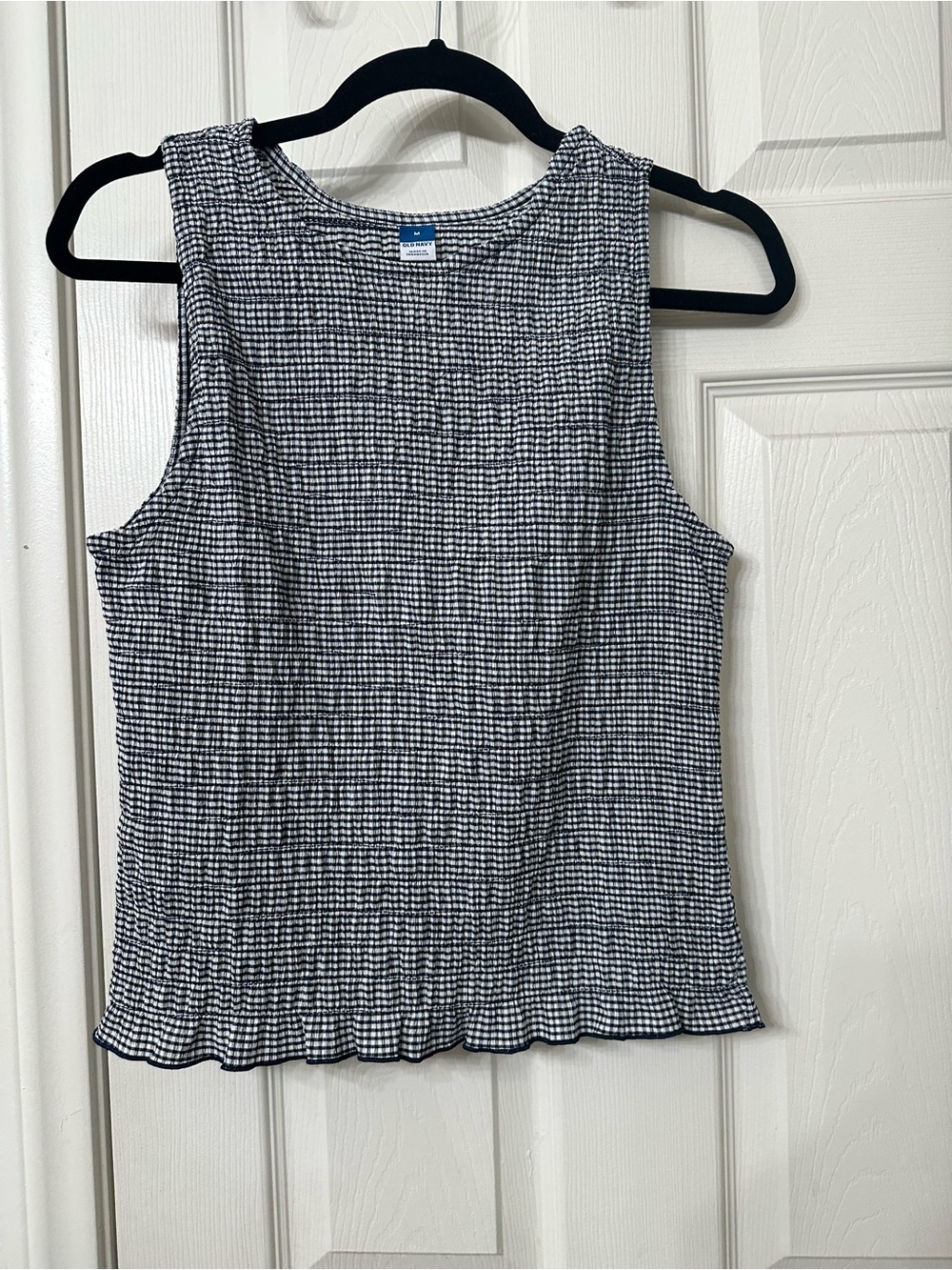 Old Navy Gingham Ribbed Tank Top